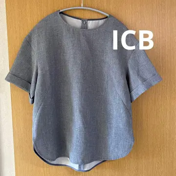 icb 블라우스 티셔츠 라운드넥