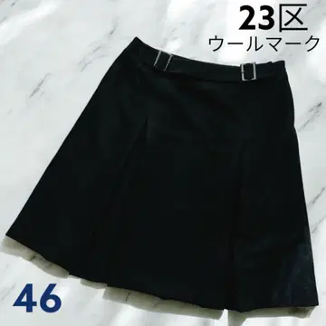 23구 스커트 울 모 46 사이즈 빅 블랙 온워드 카시야마