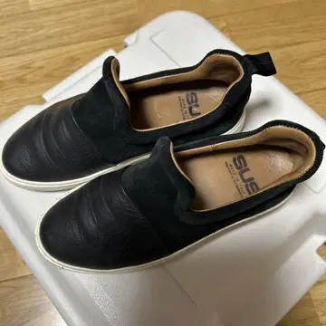 SUS 슬립온 슈즈 블랙 가죽