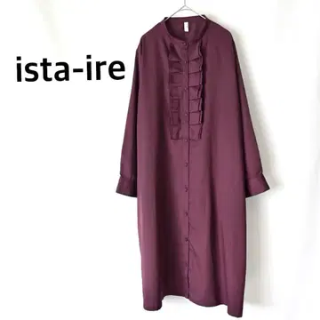 ista-ire 이스타이레 프론트 프릴 셔츠 원피스