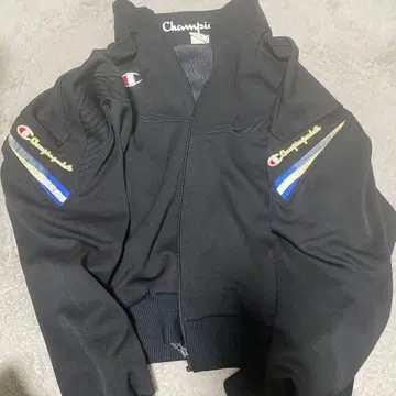 [새상품급 최저가] Champion 블랙 트랙 자켓 힙합 Y2K
