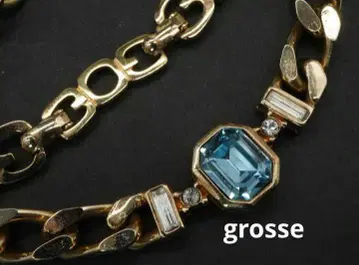 grosse 골드톤 블루 스톤 목걸이