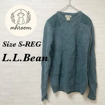 L.L.Bean 스웨터 그린 계열 어깨 팔꿈치 디자인 멋짐 1-36