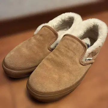 Vans 브라운 퍼 포함 슬립온