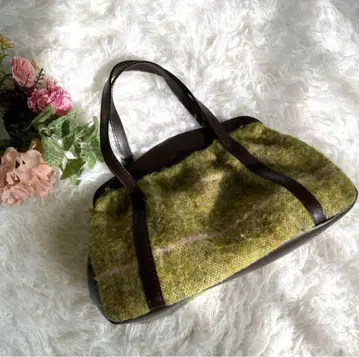 FURLA 훌라 여성용 털실 울 체크 핸드백