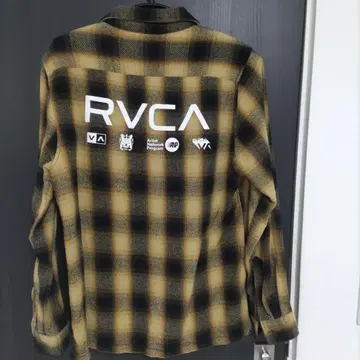 RVCA 체크 무늬 플란넬 셔츠 긴팔 S 사이즈