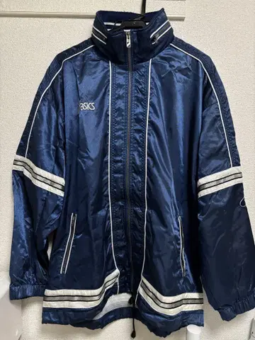 80-90s asics 아식스 나일론 자켓 블루