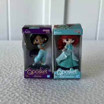 Disney Qposket 미니어처 컬렉션 아리엘 재스민 2개