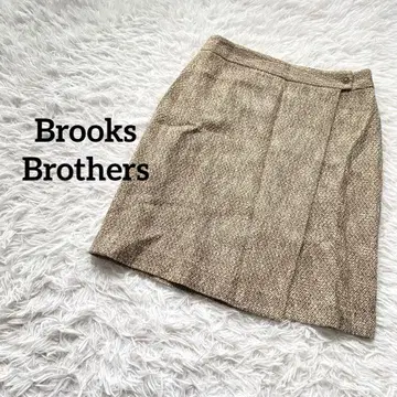 새상품급 브룩스브라더스 랩스커트 트위드 무릎 기장 라메 가을/겨울 XL