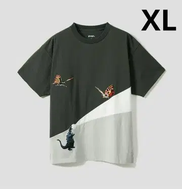 고질라 삼파전 | 빅 실루엣 T셔츠 남녀 공용 XL 새상품