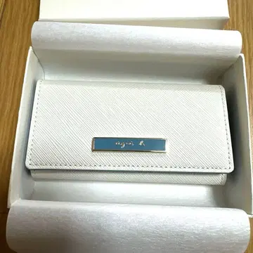 [새상품] 에네스베 화이트 가죽 키케이스 보증서 포함