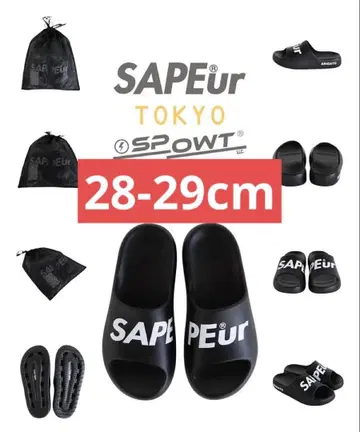 SAPEuR 샌들 XL 블랙 메쉬 백 포함