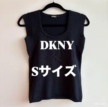 DKNY 슬리브리스 니트탑 S사이즈 네이비