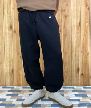Champion 블랙 스웨트 팬츠 헤비웨이트 XL