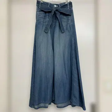 woadblue 데님 플레어 스커트