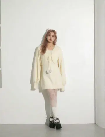 BUBBLES 페더 앙상블 니트 원피스