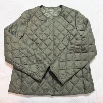 UNIQLO 퀼팅 자켓 올리브 그린