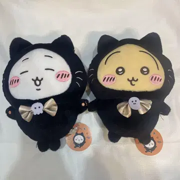 치이카와 (먼작귀) 검은 고양이 봉제 인형 2체 세트