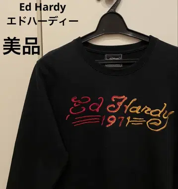 Ed Hardy 에드하디 긴팔 티셔츠 블랙 아메카지
