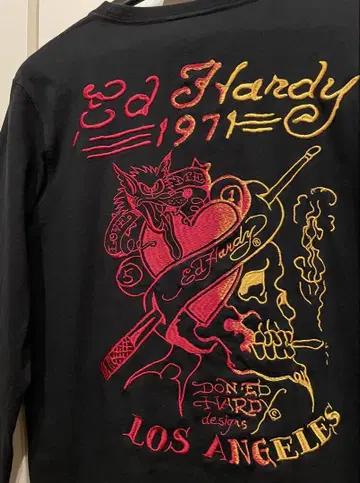 Ed Hardy 에드하디 긴팔 티셔츠 블랙 아메카지