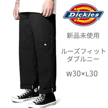 미사용 새상품 디키즈 US 모델 더블니 BK W30 x L30 블랙