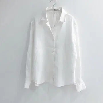 [새상품급] 프레임워크 린넨 100% 셔츠 화이트 프렌치린넨