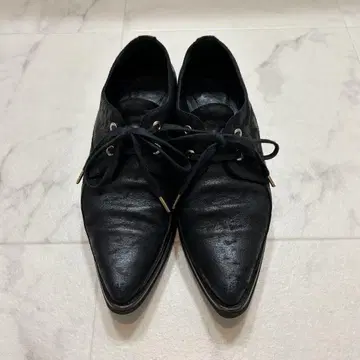 McQ 23cm 블랙 레이스업 로퍼