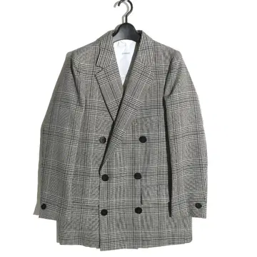 OVERCOAT 더블 브레스트 자켓 글렌체크 오버코트