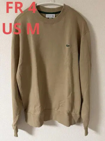 라코스테 LACOSTE 프리미엄 맨투맨 크루넥 베이지 4 M