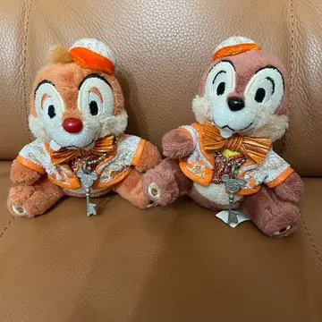 도쿄 디즈니 리조트 25주년 칩과 데일 봉제 인형 키체인 포함