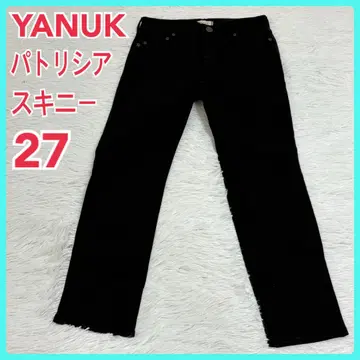 컨디션 최상 YANUK 야누크 데님 청바지 블랙 스키니 파트리시아