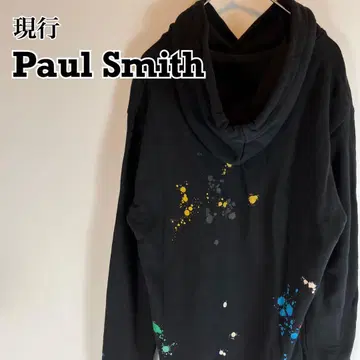 폴 스미스 후드티 현행 택 페인트 블랙