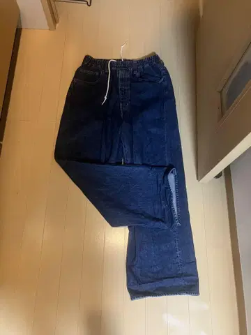 쿠티 프로덕션 이지 배기 팬츠 인디고 S 사이즈