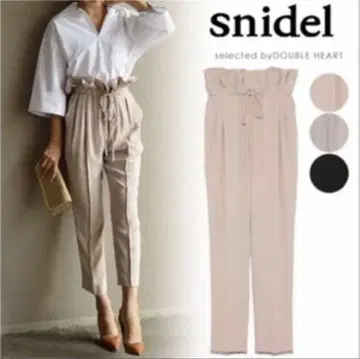 snidel 허리 프릴 개더 턱 팬츠 0 사이즈