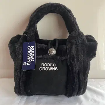 [새상품] RODEO CROWNS 블랙 토트백 무스탕 콤초