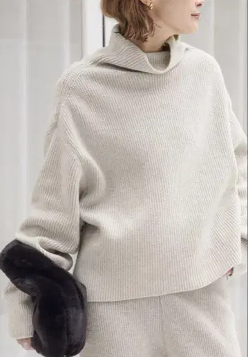 Deuxieme Classe BLANC 아제 터틀넥 풀오버