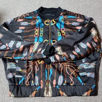 ZARA BASIC 체인 프린트 자켓 L