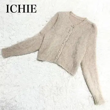 이치에이 스트로베리 필드 알파카 혼방 가디건 크롭 기장