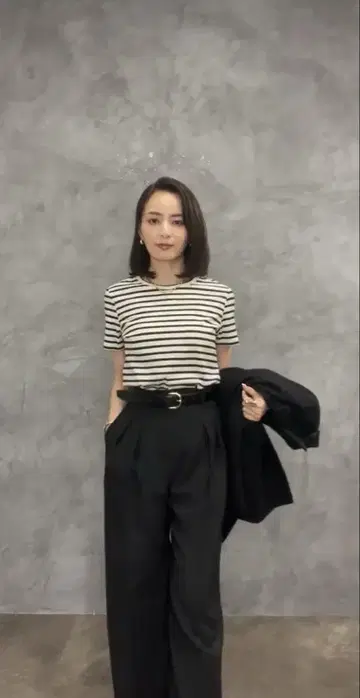 anuans 실크 터치 코튼 슬림핏 T