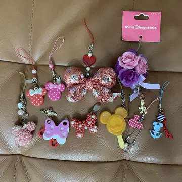 디즈니 미니 미키 스트랩 키링 기념품 세트