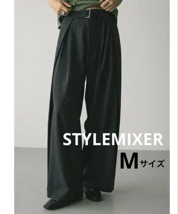 STYLEMIXER 허리 디자인 사이드 랩 팬츠 그레이 M
