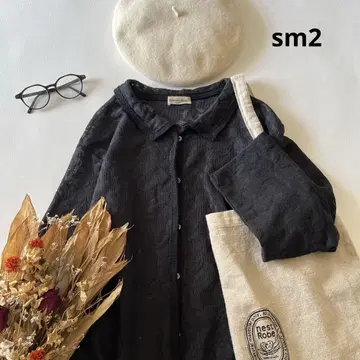b1424* 사만사 모스모스 컷 레이스 카라 부착 프론트 오픈 셔츠