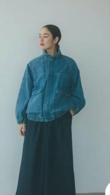 studio CLIP 턱 스트랩 지퍼 블루종 블루 F