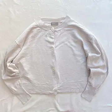 새상품급 마가렛호웰 니트 가디건 크루넥 린넨 혼방