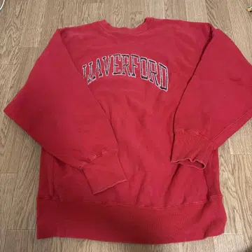 Champion Haverford 빨간색 맨투맨 X-LARGE