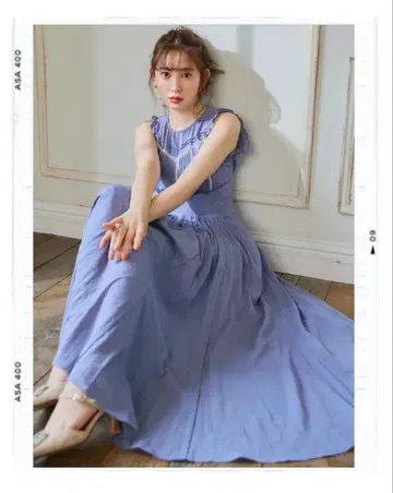 Back Lace-Up Cotton Long Dress