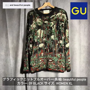 GU and beautiful people 그래픽 니트 풀오버