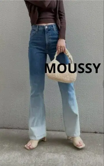 마우지 MOUSSY 여성용 데님 팬츠 플레어 사이즈 1