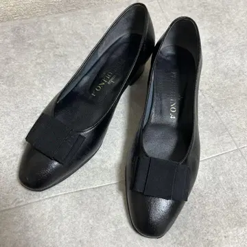 t.inaba 이나바 펌프스 24.5cm 리본 관혼상제 블랙 일본제