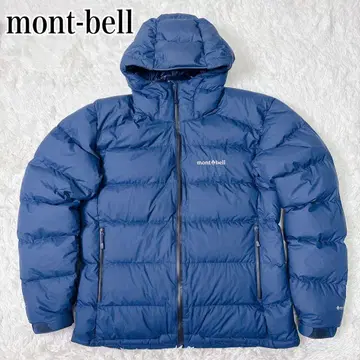 mont-bell 후드 부착 다운 자켓 네이비